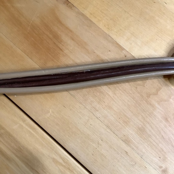 VINTAGE Brown Leather Knotted Statement Belt O/S - Picture 14 of 16